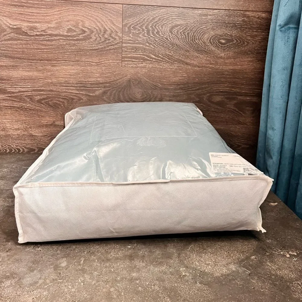 The Company Store LoftAIRE™ Down Alt Medium Comforter Sea Mist, Twin Size. New!